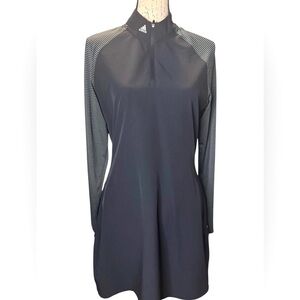 Adidas Black and Gray Long Sleeve Dress